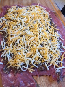 Filet mit Pilzmasse bestrichen und Käse von Pit-Blog